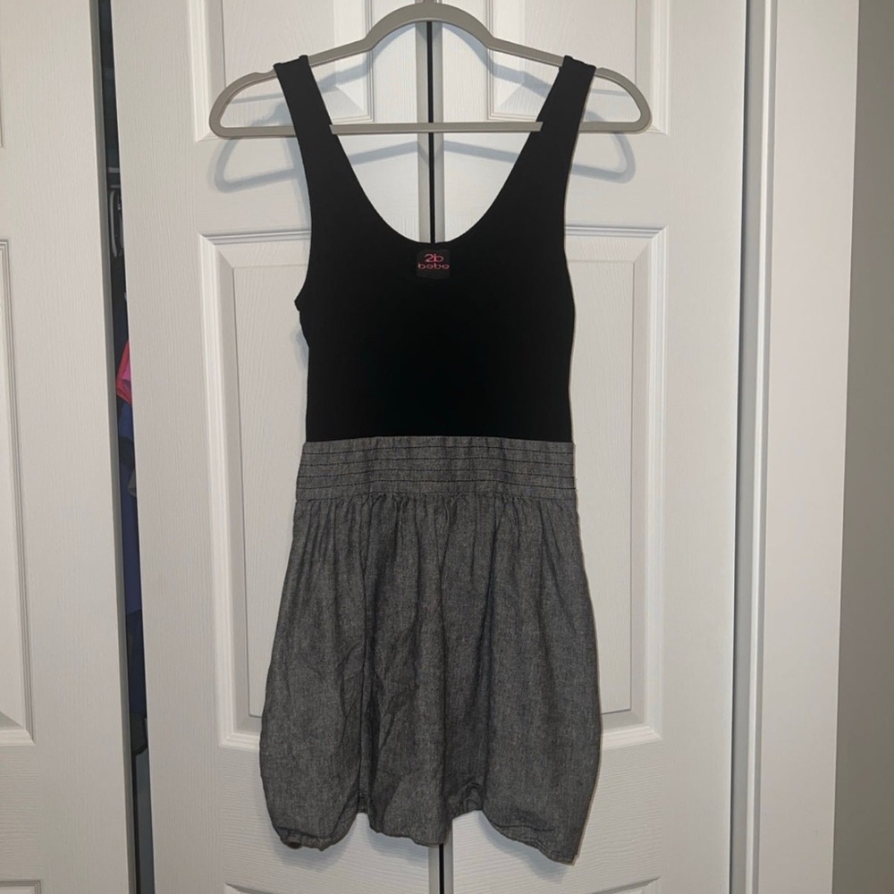 2b bebe black and grey dress - small